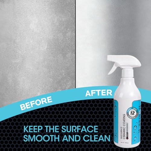 Ceramic Coating Spray Kit 16.9 Fl Oz - Stain & Water-Repellent Bathroom Cleaner