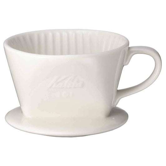 Kalita Coffee Dripper Ceramic 1-2 Person White 101-Lotto #01001