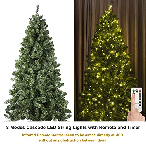 6ft Christmas Tree with Ornaments and Lights - Champagne All-in-One Holiday Decor
