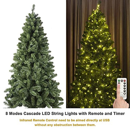 6ft Christmas Tree with Ornaments and Lights - Champagne All-in-One Holiday Decor