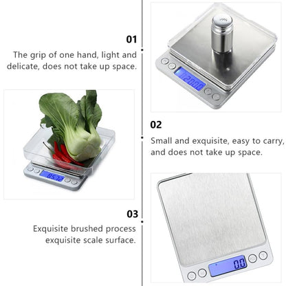 Skiennix High Precision Digital Kitchen Scale - Large LCD Display | Portable 5.11" x 4.13" x 0.59" for Baking & Cooking