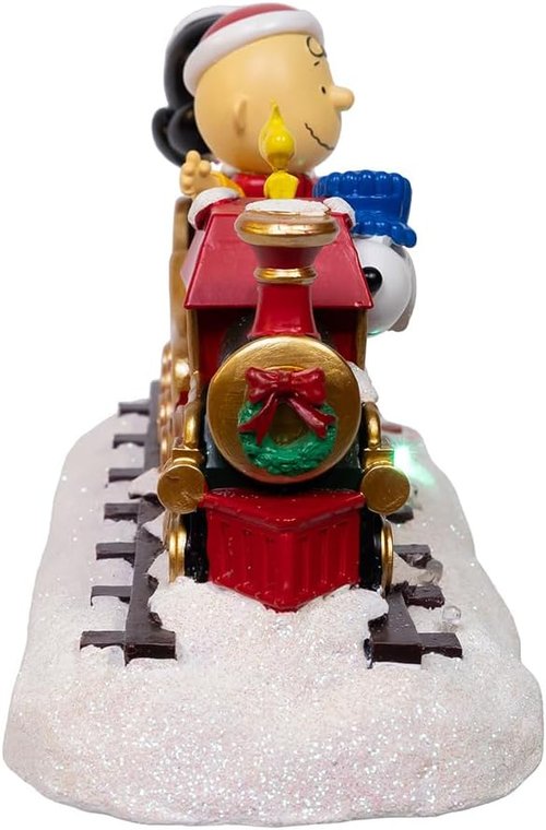 Kurt Adler Musical Train Table Décor - Battery Operated Peanuts Design | Perfect Holiday Decoration