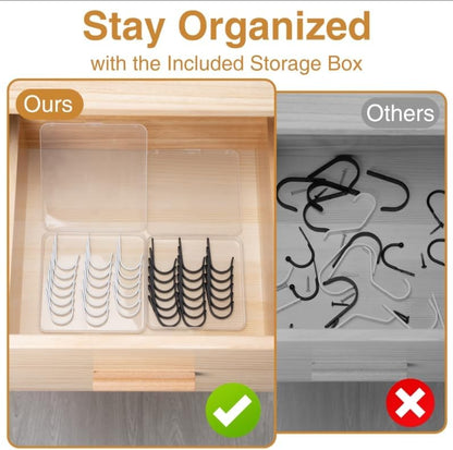 **Black Metal Wall Hooks by [Brand Name] - Durable 10-Piece Set for Coats, Towels & Keys - Holds Up to 40 lbs**
