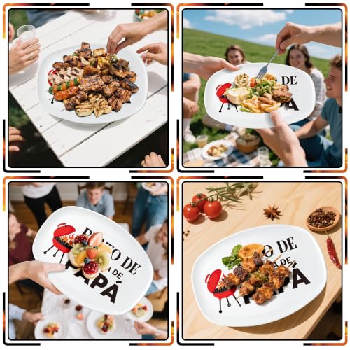 Spanish Papa Grill Platter - Melamine Serving Tray for Barbecue & Party Gift