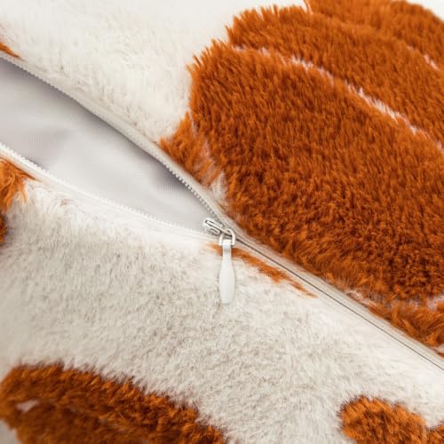 Fall Pumpkin Pillow Covers Set of 2 - 18x18 Rust Harvest Decor
