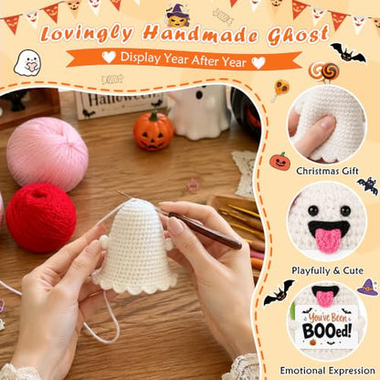 Halloween Boo Gift Basket Stuffers for Women Men Teen Girl Boy Crochet Boo - You’ve Been Booed Surprise
