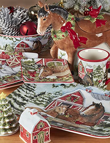 Homestead Christmas Dessert Plates Set of 4 - Medium