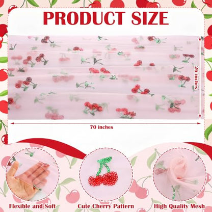 Cherry Pink Glitter Tulle Table Runner 26x70 Inches - Set of 2, Perfect for Party Decor