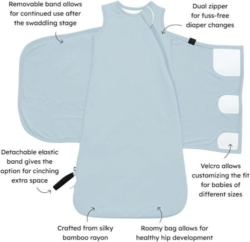 KYTE BABY Sleep Bag Swaddler - Unisex Bamboo Rayon Fabric, 1.0 Tog for Ultimate Comfort