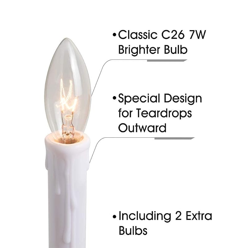 Daily Timer Window Candle 8/16 Hr Heavy Base Nickel Finish, UL Listed, 4 Pack with 2 Extra Bulbs (Brush Nickel, 4) - New Ideal Lights