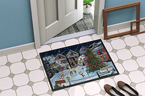 Christmas Family Skate Night Doormat 18x27 Non Slip Indoor Outdoor Rug - Variation: 1'null" x 0"