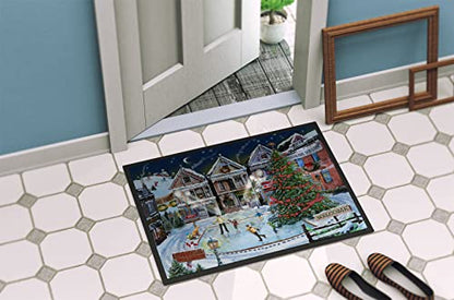 Christmas Family Skate Night Doormat 18x27 Non Slip Indoor Outdoor Rug - Variation: 1'null" x 0"