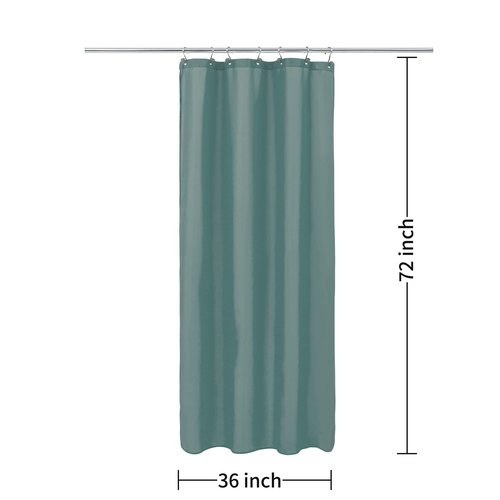 ALYVIA SPRING Stall Fabric Shower Curtain Liner Waterproof - Soft & Lightweight Small Shower Curtain with Magnets for Narrow Stall Size, Machine Washable - 36x72, Sea Teal