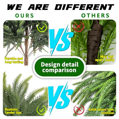 5FT Artificial Norfolk Pine Christmas Tree - Real Touch Faux Potted Tree - Variation 1