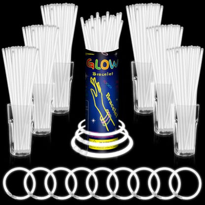 White Glow Sticks Bulk Pack 8 Inch for Parties and Events - 500 Pieces