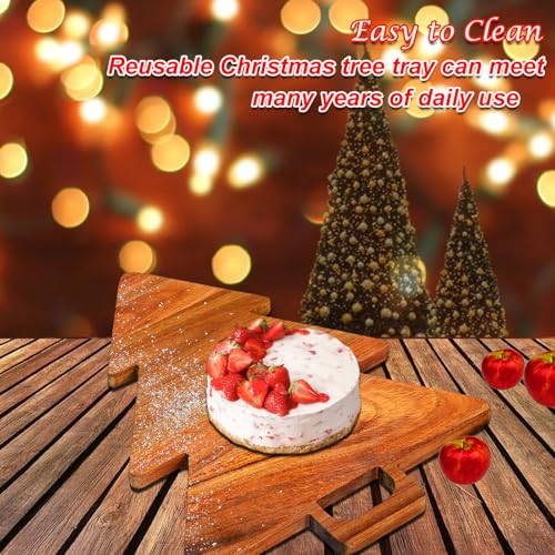 Christmas Tree Shaped Cutting Board - Wooden Kitchen Utensil & Serving Platter