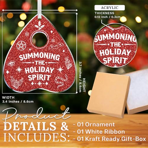 Halloween Witchy Christmas Ornament – Horror Creepmas Decor for Goths, Emo, Holiday Spirit