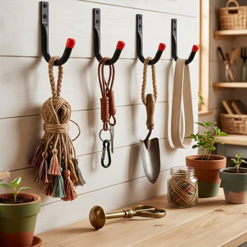 Heavy Duty Garage Hooks 3.5-Inch Wall Hooks for Bikes & Ladders, 100lb Capacity, 24 Pack