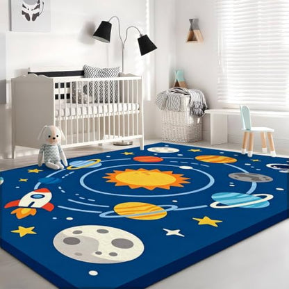 Solar System Space Rug 6x9ft Play Carpet for Kids Learning - Variation of THIS listing