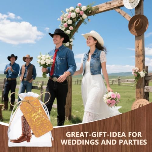 Brown Cowboy Boot Bottle Opener Set - Western Party Favors, 30 Pieces