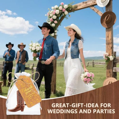 Brown Cowboy Boot Bottle Opener Set - Western Party Favors, 30 Pieces