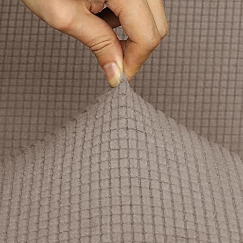 UQABS Curved Back Dining Chair Covers Slipcovers with Wingback Arms, Set of 4/2/1 Accent Kitchen Chair Slipcover Modern Arc Shaped Armrest Counter Height Bar Stools Covers Protector 1PCS(G,2PCS)