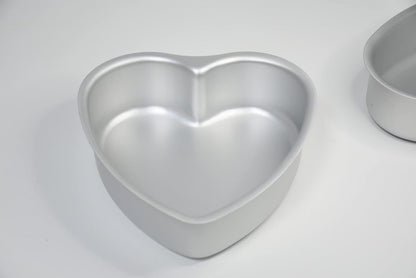 Skiennix Heart-Shaped Cake Pan Set - 6-Inch Aluminum Tins for Weddings & Parties | Set of 3