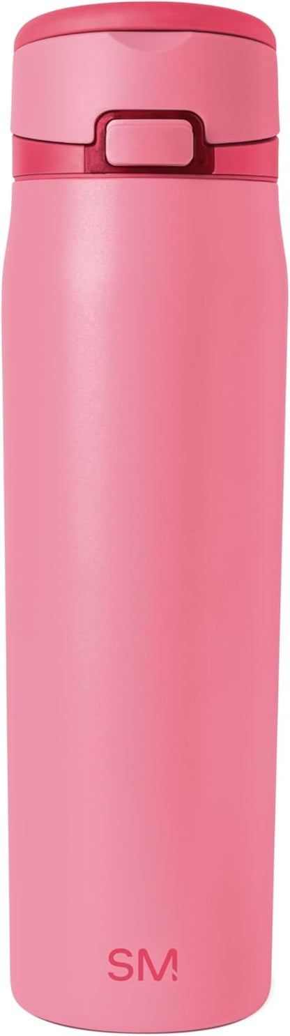 Simple Modern Mesa Loop Water Bottle - Insulated 24oz Stainless Steel with Covered Straw | Velvet Pink