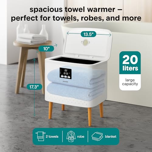 SereneLife WiFi Towel Warmer Bucket 20L Large Capacity - White