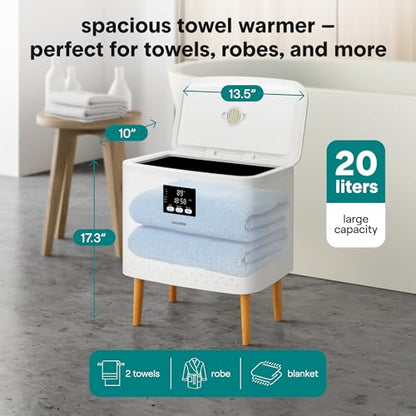 SereneLife WiFi Towel Warmer Bucket 20L Large Capacity - White