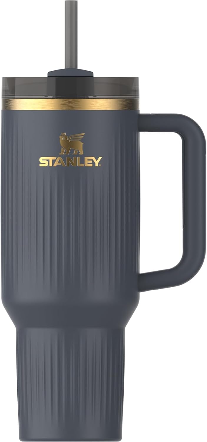 STANLEY Quencher H2.0 Tumbler - 40 oz Insulated Stainless Steel Cup with Handle & Straw | BPA-Free | Fluted Twilight