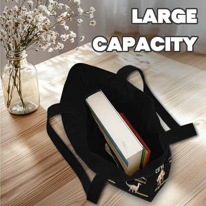 Dinosaur World Reusable Canvas Tote Bag for Women - Shoulder & Shopping Bag