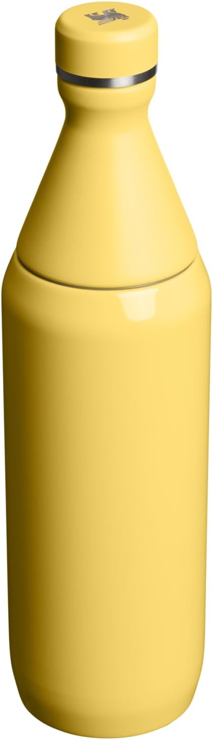 Stanley All Day Slim Bottle 20 oz - Insulated Stainless Steel with Leakproof Twist-On Lid | Daffodil Gloss