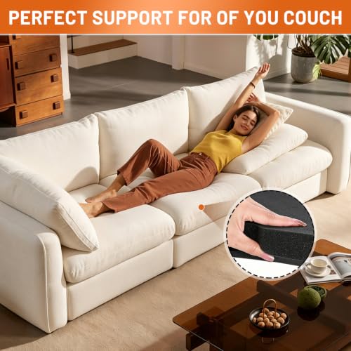 Black 22x22x2.4 Inch Couch Cushion Support Foam 45D for Sagging Sofas - 3 Pieces