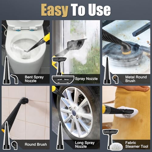 Handheld Steam Cleaner 450ml Tank with 10 Accessories for Home & Car Cleaning