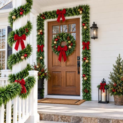 50 Ft Artificial Christmas Garland for Indoor & Outdoor Holiday Decor - Greenery Wreath