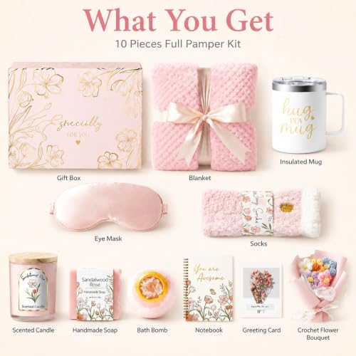 Self-Care Spa Gift Basket for Women - Get Well, Relaxation & Recovery Set