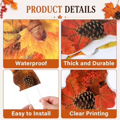 Fall Maple Leaves Photo Prop Frame for Autumn Party Decorations