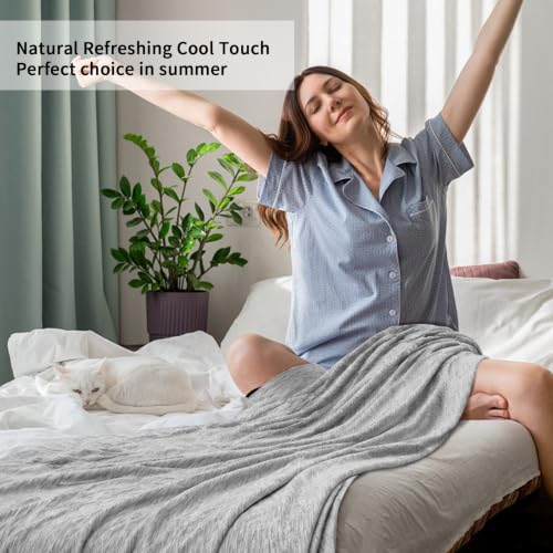 Cooling Blanket 60x80 Inches Gray 2 Pack Q-Max >0.5 Instant Cool Fiber