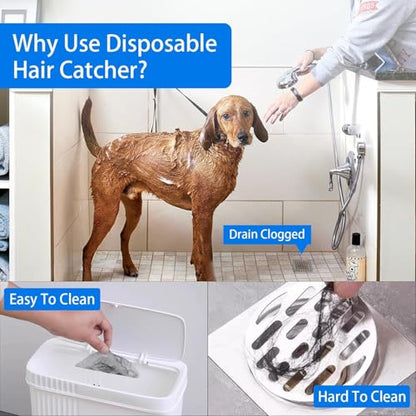 Disposable Shower Drain Cover Hair Catcher - 10 Pack