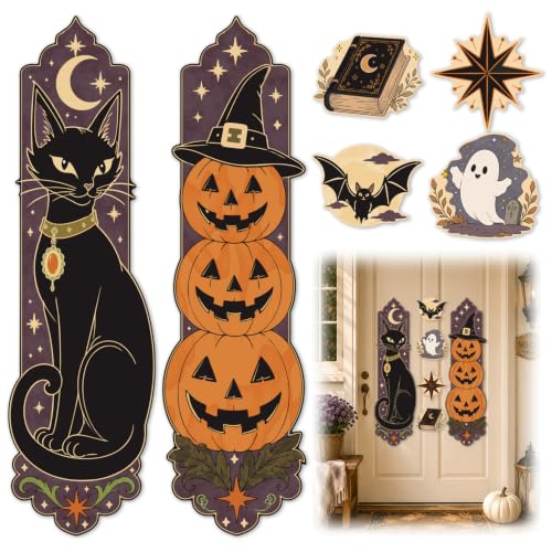 Halloween Door Decorations Set - Large Cutouts for Home & Party Decor