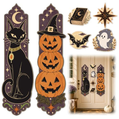 Halloween Door Decorations Set - Large Cutouts for Home & Party Decor
