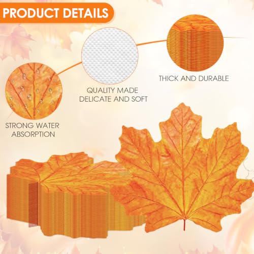 Fall Leaf Luncheon Napkins - Autumn Thanksgiving Maple Leaves Pack of 100