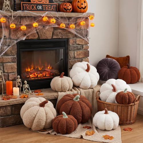 Pumpkin Pillow Set - Off White, Halloween Fall Decor, 2 Sizes
