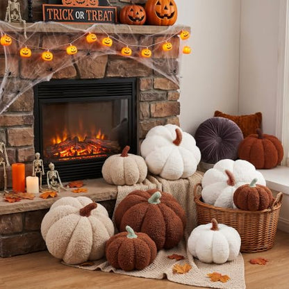 Pumpkin Pillow Set - Off White, Halloween Fall Decor, 2 Sizes