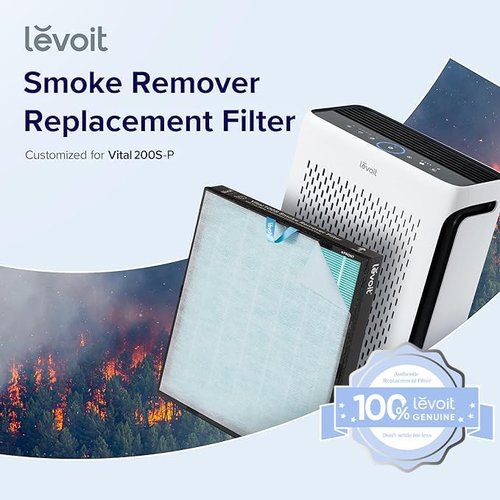 LEVOIT Air Purifier Replacement Filter - HEPA 4-in-1 Activated Carbon Filter for Vital 200S | 1 Pack, Blue