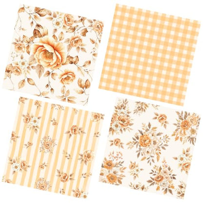 Fall Paper Napkins 50 Pack Watercolor Autumn Floral Disposable Tableware