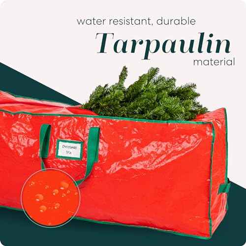 Handy Laundry, Christmas Tree Storage Bag - Stores 7.5 Foot Artificial Xmas Holiday Tree, Durable Waterproof Material, Zippered Bag, Carry Handles. Protects Against Dust, Insects and Moisture.