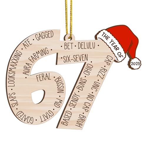 Funny 67 Christmas Ornament - Meme Holiday Decor for Tree & Gifting
