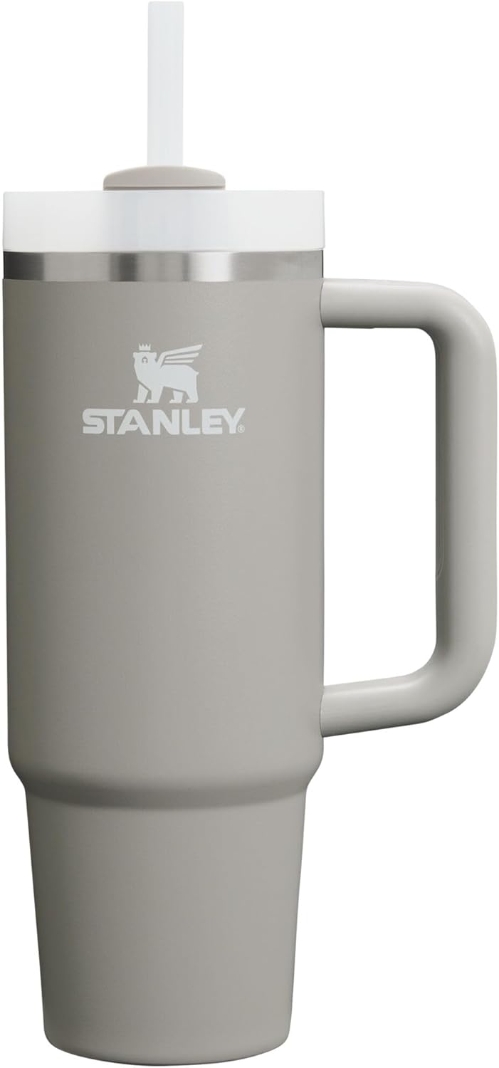 STANLEY Quencher H2.0 Tumbler - 30 oz Insulated Stainless Steel with Handle & Straw | BPA-Free | Ash Color